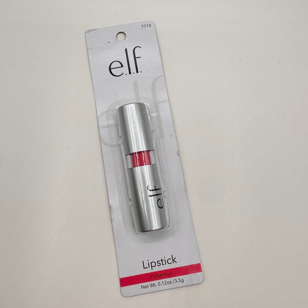elf Lipstick Flirtatious 7710 Pink Cream Discontinued New Old Stock NOS 0.12oz